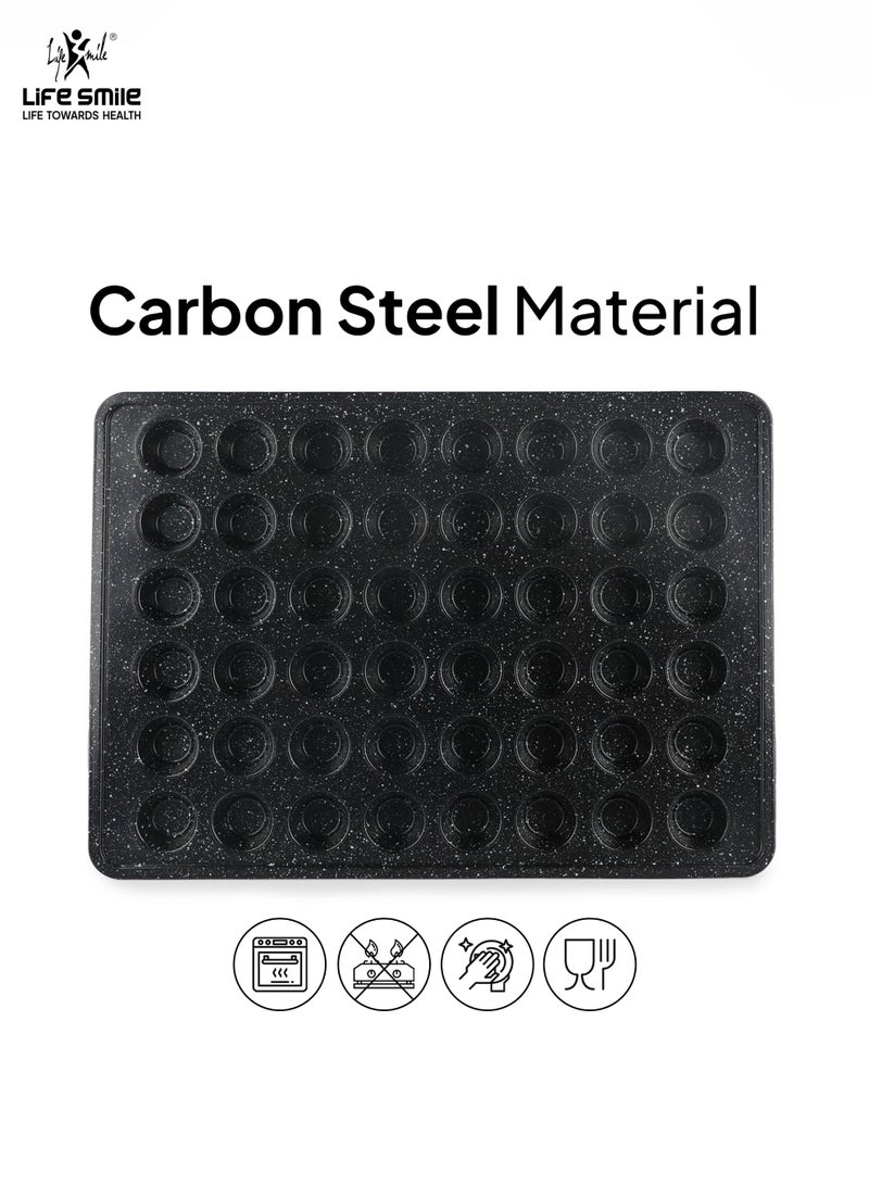 Life Smile Granite Nonstick 48 Cup Muffin Pan – 55×39×3 cm Carbon Steel Baking Tray, Oven Safe, Easy Clean - Image 4